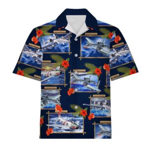 A-10 Thunderbolt II Hawaiian Set – Hibiscus Military Shirt & Shorts | Lumi