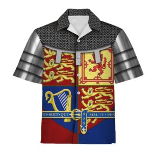 Royal Coat of Arms of the United Kingdom (Queen Elizabeth II) Hawaiian Shirt | Lumi